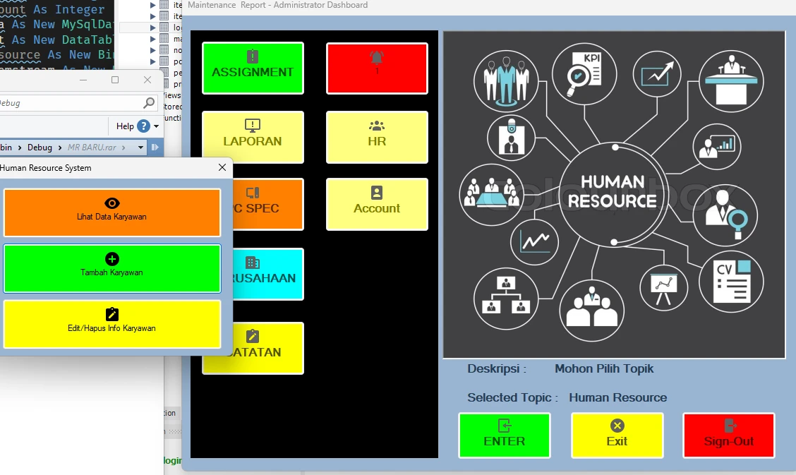 Maintenance Report Tool Illustration